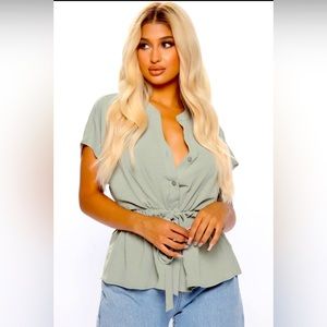 Sage blouse